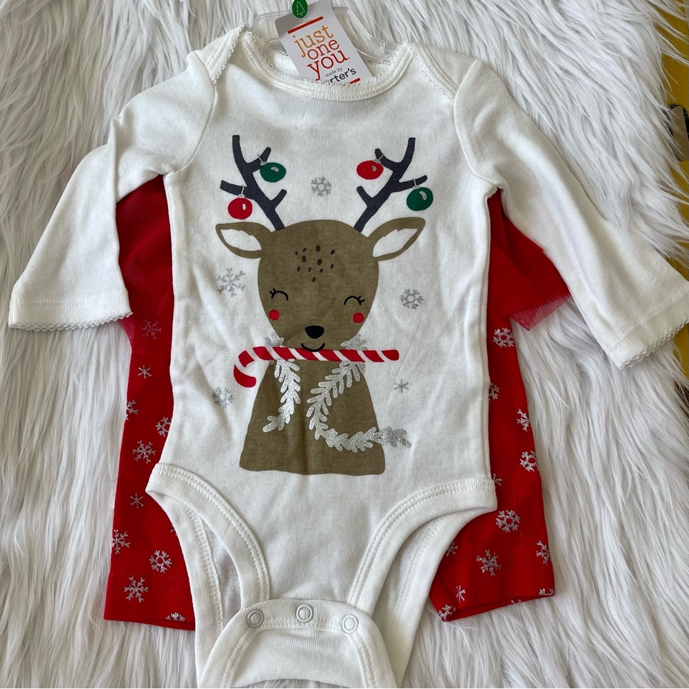 Carters 2 piece Christmas reindeer set - Picture 2 of 5